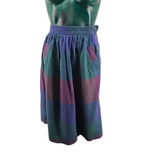 Vintage Liz Claiborne Wool Scottish Pleated Midi Skirt 4 XS Grandmacore 3830